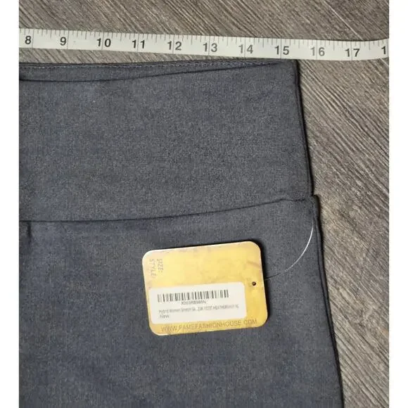 Hybrid & Company Womens Pull On Dress Pants XL Heather Navy Blue Stretch USA NWT - Picture 2 of 6